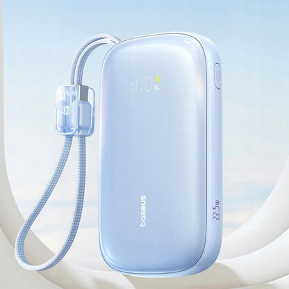 Ekstern batteri Baseus EnerFill FC21 Qpow 3 Ultra, 10000mAh, 45W, QC + PD, 1 x USB-A - 1 x USB-C, Blå E0027Q03