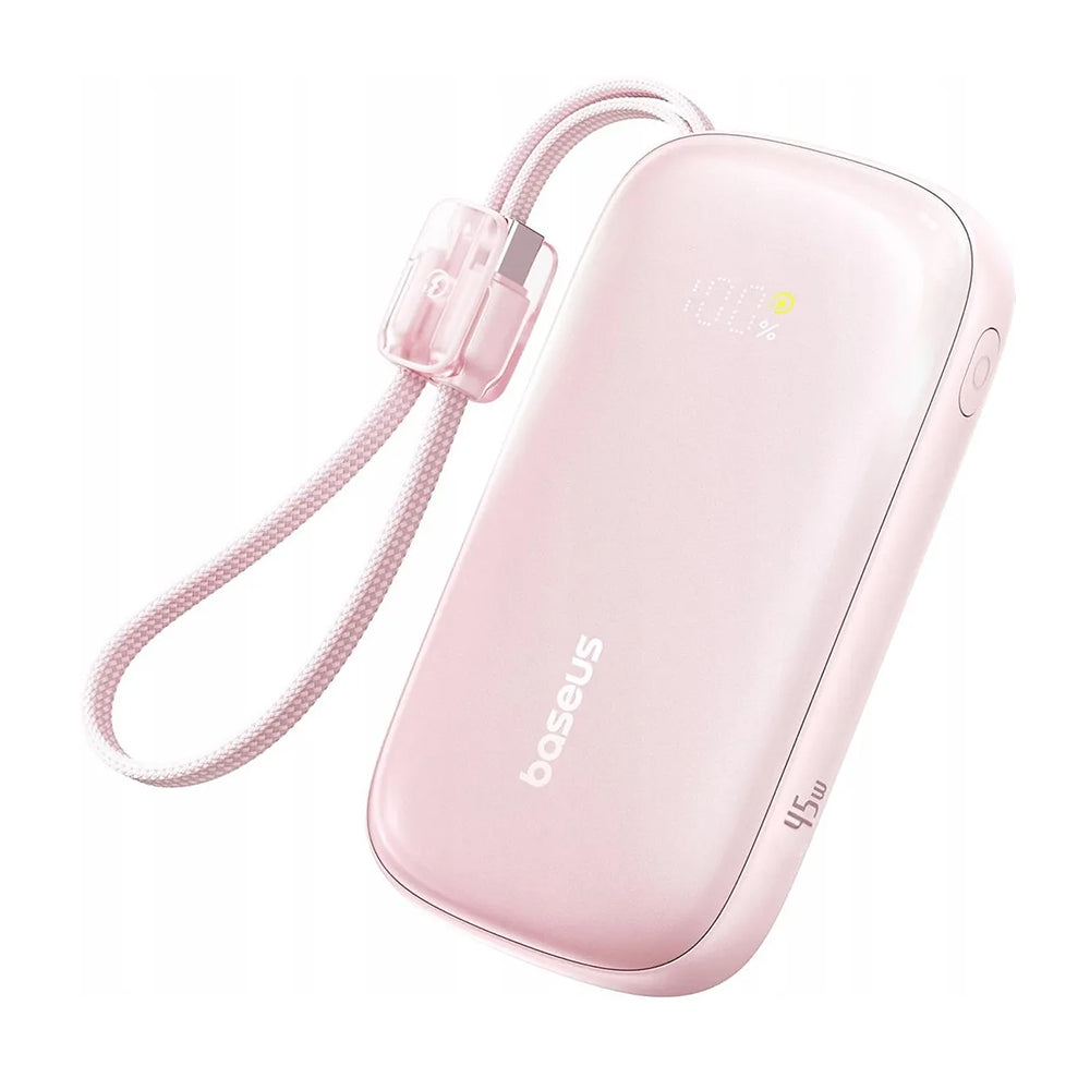 Ekstern batteri Baseus EnerFill FC21 Qpow 3 Ultra, 10000mAh, 45W, QC + PD, 1 x USB-A - 1 x USB-C, Rosa E0027Q02