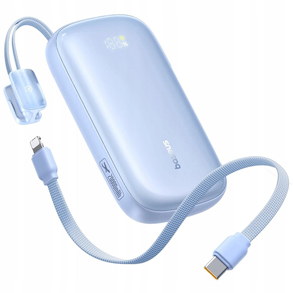 Ekstern batteri Baseus EnerFill FC21 Qpow 3 Ultra, 20000mAh, 22.5W, QC + PD, 1 x USB-A - 1 x USB-C, Blå E0027M03