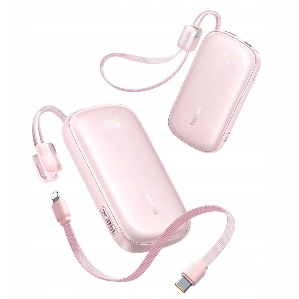 Ekstern batteri Baseus EnerFill FC21 Qpow 3 Ultra, 20000mAh, 22.5W, QC + PD, 1 x USB-A - 1 x USB-C, Rosa E0027M02