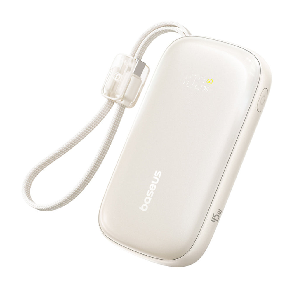Ekstern batteri Baseus EnerFill FC21 Qpow 3 Ultra, 20000mAh, 45W, QC + PD, 1 x USB-A - 1 x USB-C, Beige E0027P01