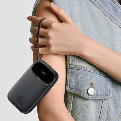 Baseus EnerFill FC31 Qpow 3 ekstern batteri, 10000mAh, 45W, QC + PD, 1 x Lightning - 1 x USB-A - 2 x USB-C, Blå E0028C03