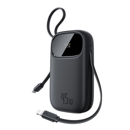 Ekstern batteri Baseus EnerFill FC31 Qpow 3, 10000mAh, 45W, QC + PD, 1 x Lightning - 1 x USB-A - 2 x USB-C, Svart E0028C00