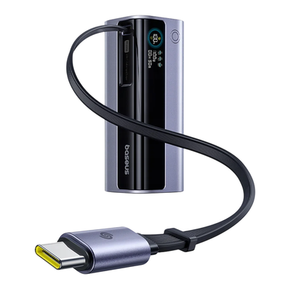 Ekstern batteri Baseus EnerGeek GR11, 10000mAh, 100W, QC + PD, 1 x USB-A - 2 x USB-C, Grå E0027A01