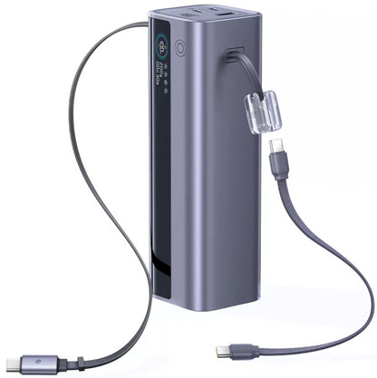 Baseus EnerGeek GR11 Ekstern Batteri, 25000mAh, 200W, QC + PD, 1 x USB-A - 3 x USB-C, Grå E0028Q00
