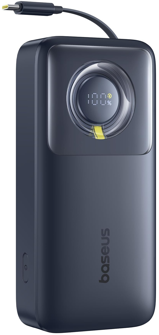 Baseus Free2Pull Ekstern Batteri, 20000mAh, 65W, PD, 2 x USB-C, Svart, Reseglet P10073700123-00