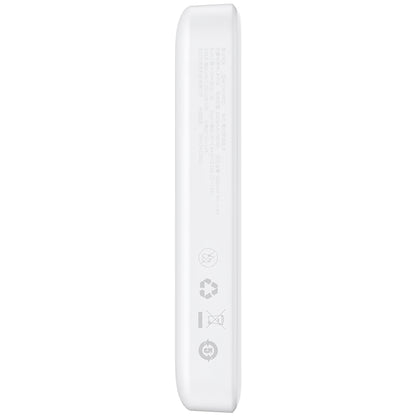 Ekstern batteri Baseus Magnetic Mini, 10000mAh, 20W, PD + FQI, 1 x USB-C, Hvit P10059001223-00
