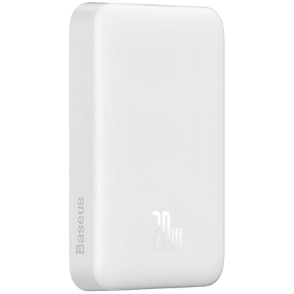 Ekstern batteri Baseus Magnetic Mini, 10000mAh, 20W, PD + FQI, 1 x USB-C, Hvit P10059001223-00