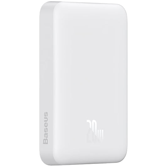 Ekstern batteri Baseus Magnetic Mini, 10000mAh, 20W, PD + FQI, 1 x USB-C, Hvit P10059001223-00