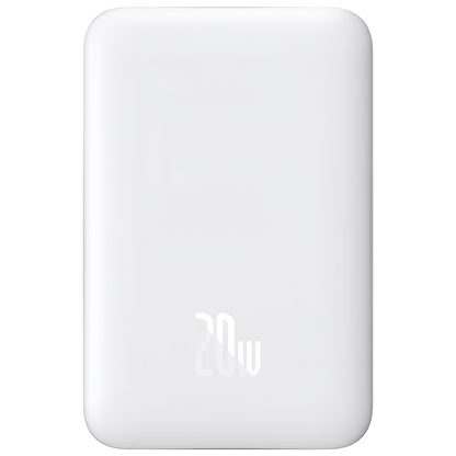 Ekstern batteri Baseus Magnetic Mini, 10000mAh, 20W, PD + FQI, 1 x USB-C, Hvit P10059001223-00
