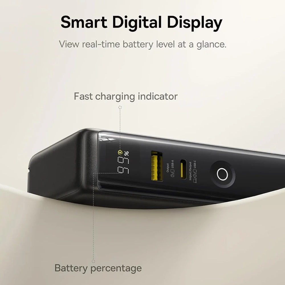 Ekstern Batteri Baseus Nomos NT11 Omni US, 10000mAh, 67W, QC + PD, 1 x USB-A - 2 x USB-C, Svart P10078807123-00