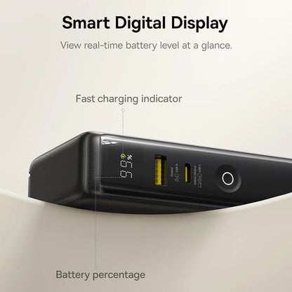 Ekstern Batteri Baseus Nomos NT11 Omni US, 10000mAh, 67W, QC + PD, 1 x USB-A - 2 x USB-C, Svart P10078807123-00