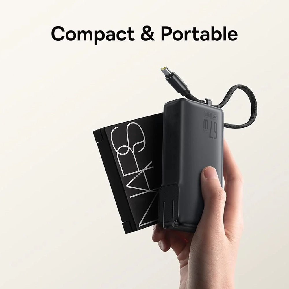 Ekstern Batteri Baseus Nomos NT11 Omni US, 10000mAh, 67W, QC + PD, 1 x USB-A - 2 x USB-C, Svart P10078807123-00