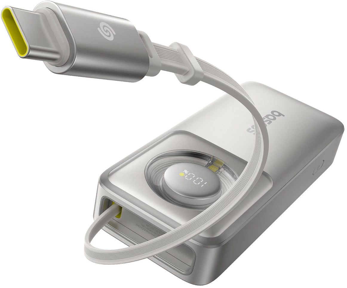 Ekstern batteri Baseus OS Free2Pull, 10000mAh, 30W, PD, 2 x USB-C, Grå P10073701843-00