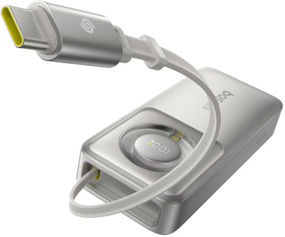 Ekstern batteri Baseus OS Free2Pull, 10000mAh, 30W, PD, 2 x USB-C, Grå P10073701843-00