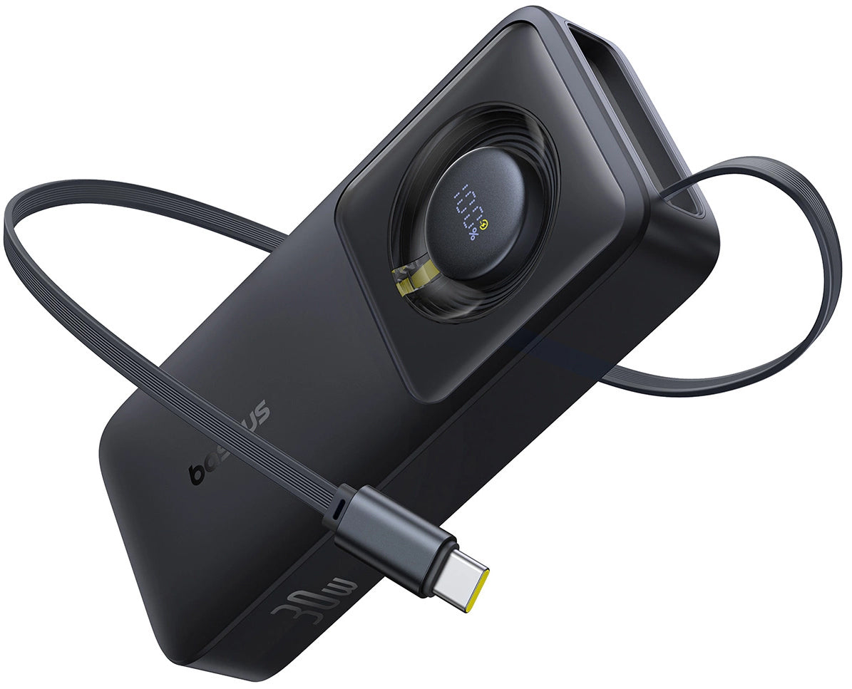Ekstern batteri Baseus OS Free2Pull, 10000mAh, 30W, PD, 2 x USB-C, Svart P10073701123-00
