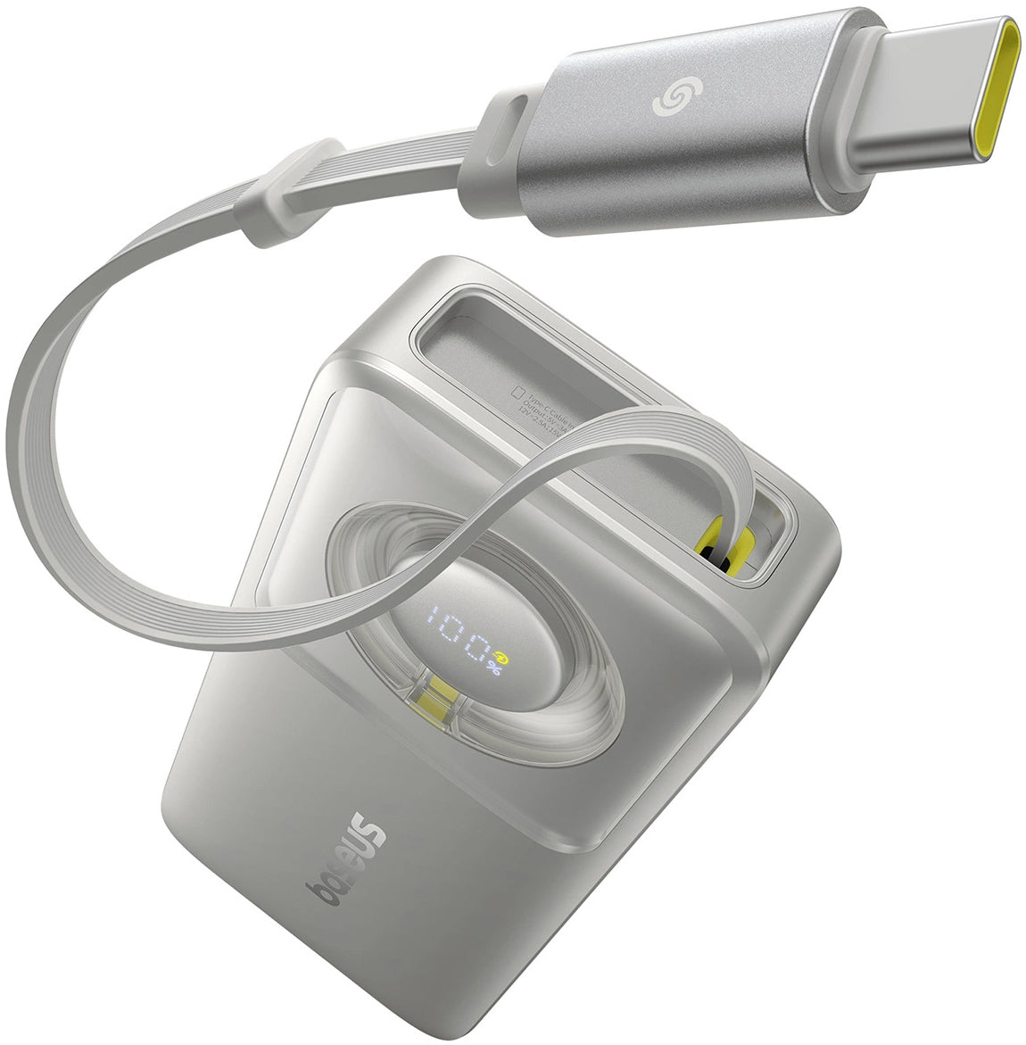 Ekstern batteri Baseus OS Free2Pull, 10000mAh, 30W, PD, 2 x USB-C, Grå P10073701843-00