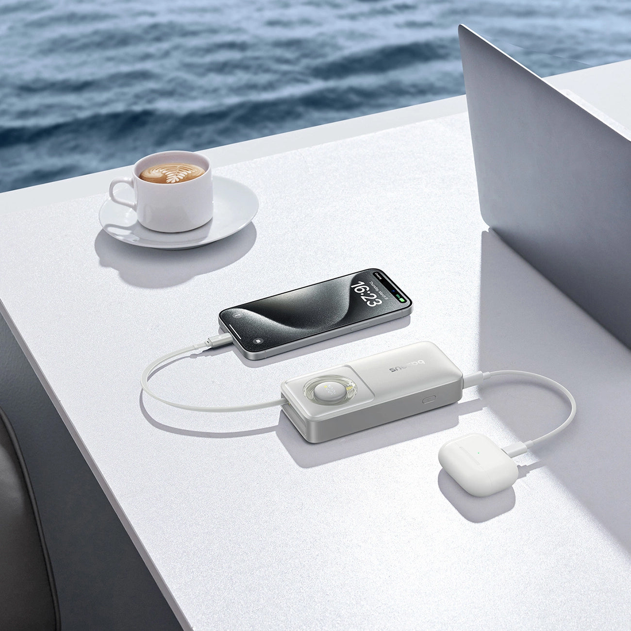 Ekstern batteri Baseus OS Free2Pull, 10000mAh, 30W, PD, 2 x USB-C, Grå P10073701843-00