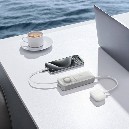 Ekstern batteri Baseus OS Free2Pull, 10000mAh, 30W, PD, 2 x USB-C, Grå P10073701843-00