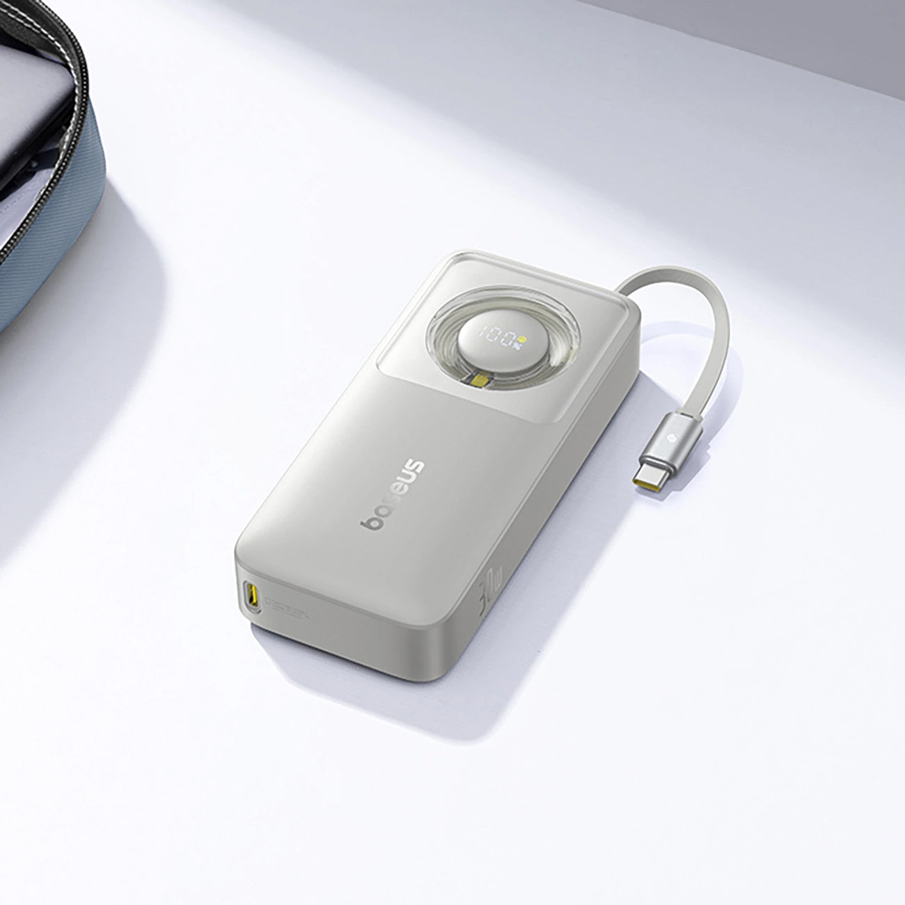 Ekstern batteri Baseus OS Free2Pull, 10000mAh, 30W, PD, 2 x USB-C, Grå P10073701843-00