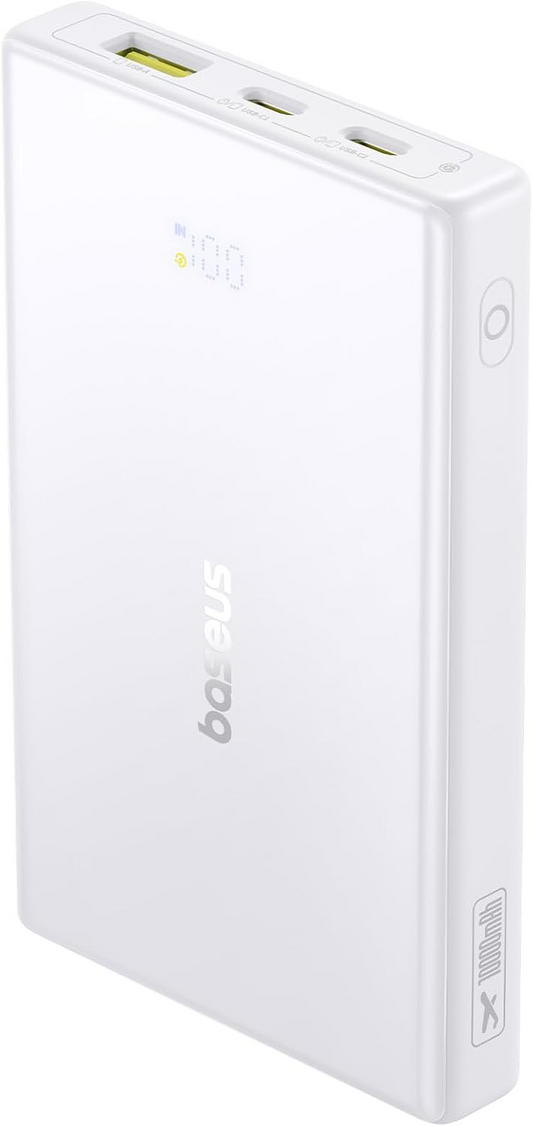 Ekstern Batteri Baseus PicoGo, 10000mAh, 20W, QC + PD, 1 x USB-A - 2 x USB-C, Hvit P10076801213-00