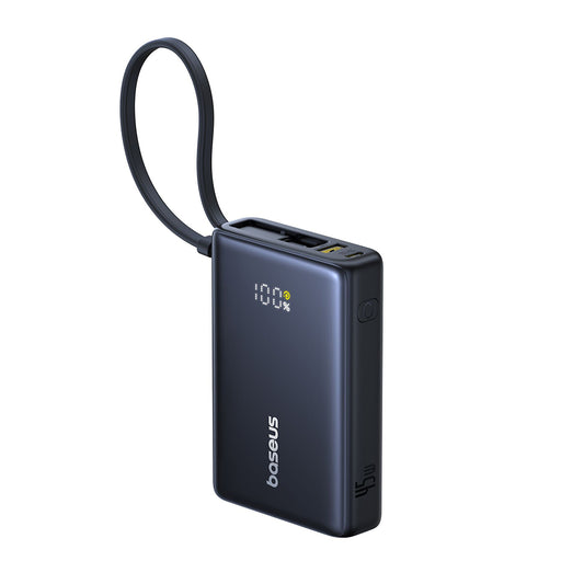 Ekstern batteri Baseus PicoGo, 10000mAh, 45W, QC + PD, 1 x USB-A - 2 x USB-C, Svart P10076803123-00