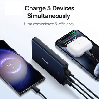 Ekstern batteri Baseus PicoGo, 10000mAh, 20W, QC + PD, 1 x USB-A - 2 x USB-C, Svart P10076801123-00