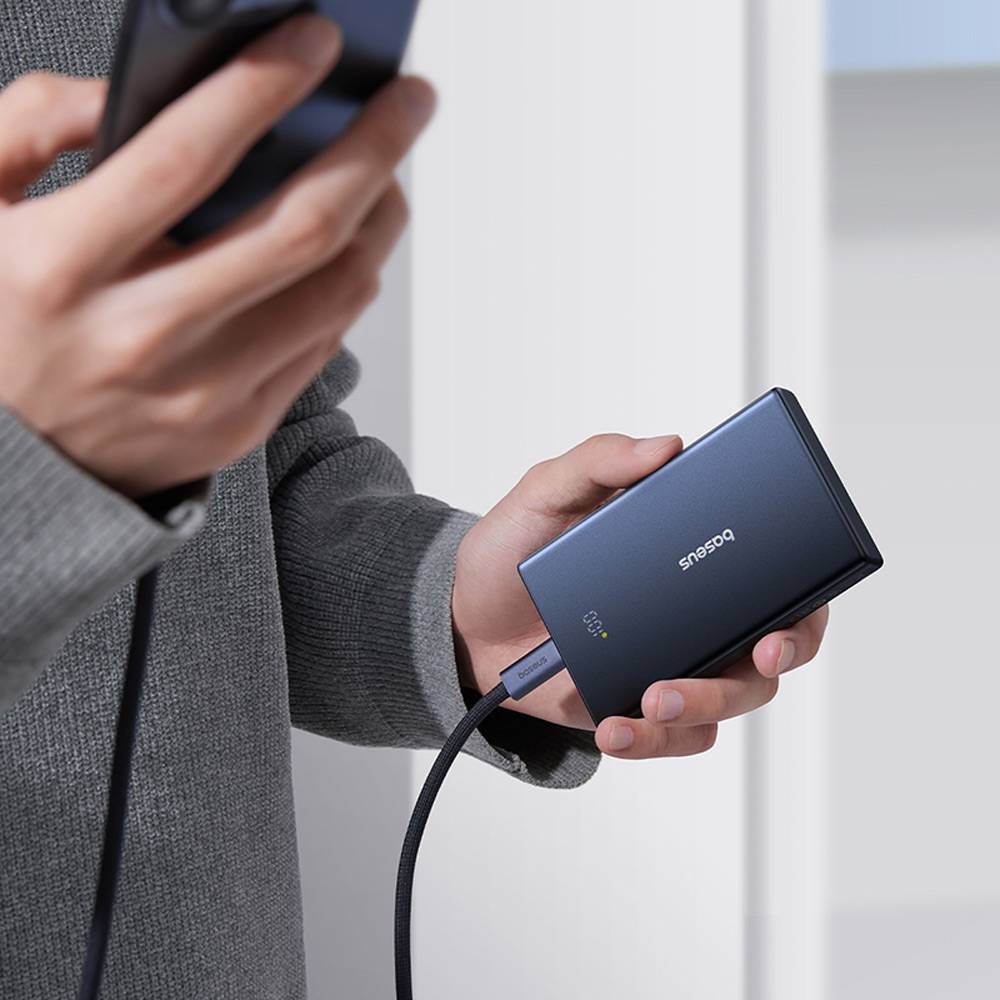 Ekstern batteri Baseus PicoGo, 10000mAh, 20W, QC + PD, 1 x USB-A - 2 x USB-C, Svart P10076801123-00