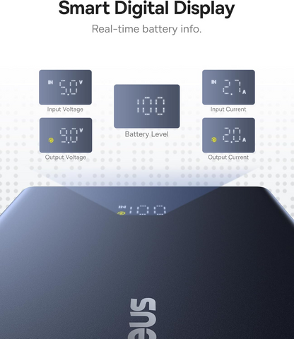 Ekstern Batteri Baseus PicoGo, 10000mAh, 20W, QC + PD, 1 x USB-A - 2 x USB-C, Hvit P10076801213-00