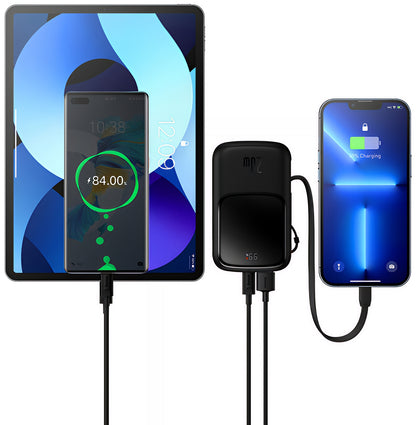 Ekstern batteri Baseus Qpow Pro, 20000mAh, 20W, QC + PD, 1 x Lightning - 1 x USB-A - 1 x USB-C, Svart PPQD060201