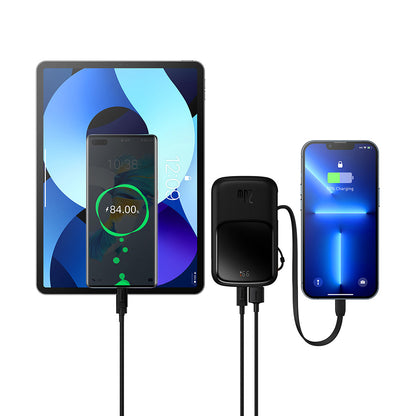 Ekstern batteri Baseus Qpow Pro, 20000mAh, 20W, QC + PD, 1 x Lightning - 1 x USB-A - 1 x USB-C, Svart PPQD040001