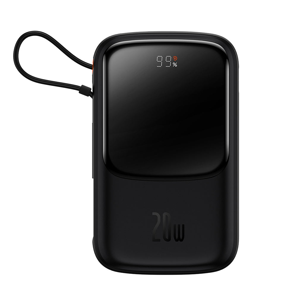 Ekstern batteri Baseus Qpow Pro, 20000mAh, 20W, QC + PD, 1 x Lightning - 1 x USB-A - 1 x USB-C, Svart PPQD040001