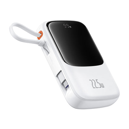 Ekstern batteri Baseus Qpow Pro+, 10000mAh, 22.5W, QC + PD, 1 x USB-A - 2 x USB-C, Hvit P10067101213-00