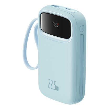 Baseus Qpow Pro+ Ekstern Batteri, 20000mAh, 22.5W, QC + PD, 1 x Lightning - 1 x USB-A - 2 x USB-C, Blå P10055002313-00