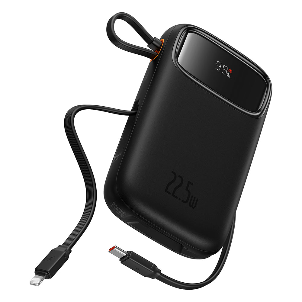 Ekstern Batteri Baseus Qpow Pro+, 20000mAh, 22.5W, QC + PD, 1 x Lightning - 1 x USB-A - 2 x USB-C, Svart P10055002113-00