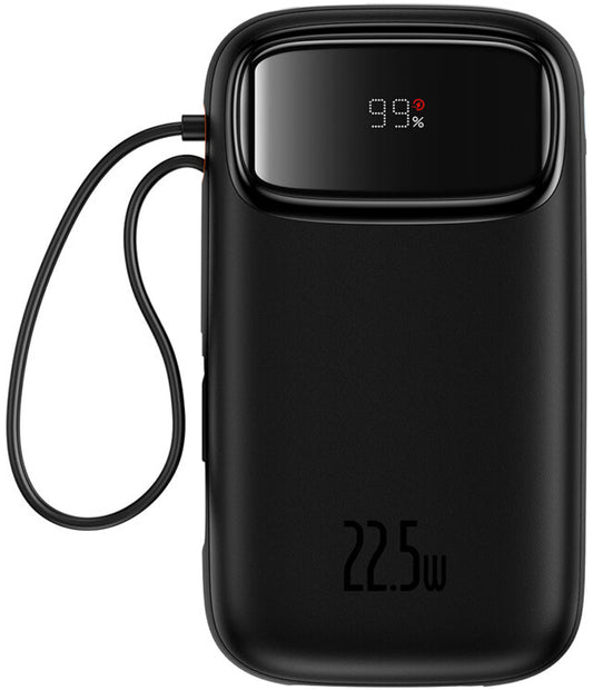 Ekstern batteri Baseus Qpow2, 10000mAh, 22.5W, QC + PD, 1 x Lightning - 1 x USB-A - 2 x USB-C, Svart P10055003113-00