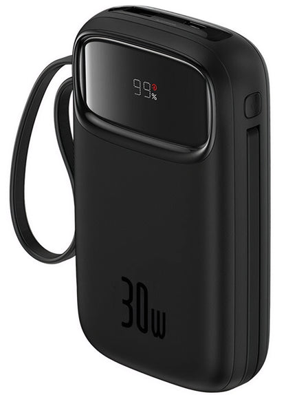 Ekstern batteri Baseus Qpow2, 20000mAh, 30W, QC + PD, 1 x USB-A - 3 x USB-C, Svart P10055009113-00