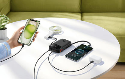Ekstern batteri Baseus Qpow2, 20000mAh, 30W, QC + PD, 1 x USB-A - 3 x USB-C, Svart P10055009113-00