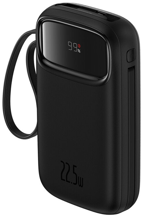 Ekstern batteri Baseus Qpow2, 10000mAh, 22.5W, QC + PD, 1 x Lightning - 1 x USB-A - 2 x USB-C, Svart P10055003113-00