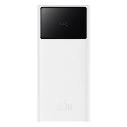 Ekstern batteri Baseus Star Lord, 30000mAh, 22,5W, QC + PD, 1 x USB-C - 2 x USB-A, Hvit PPXJ080102
