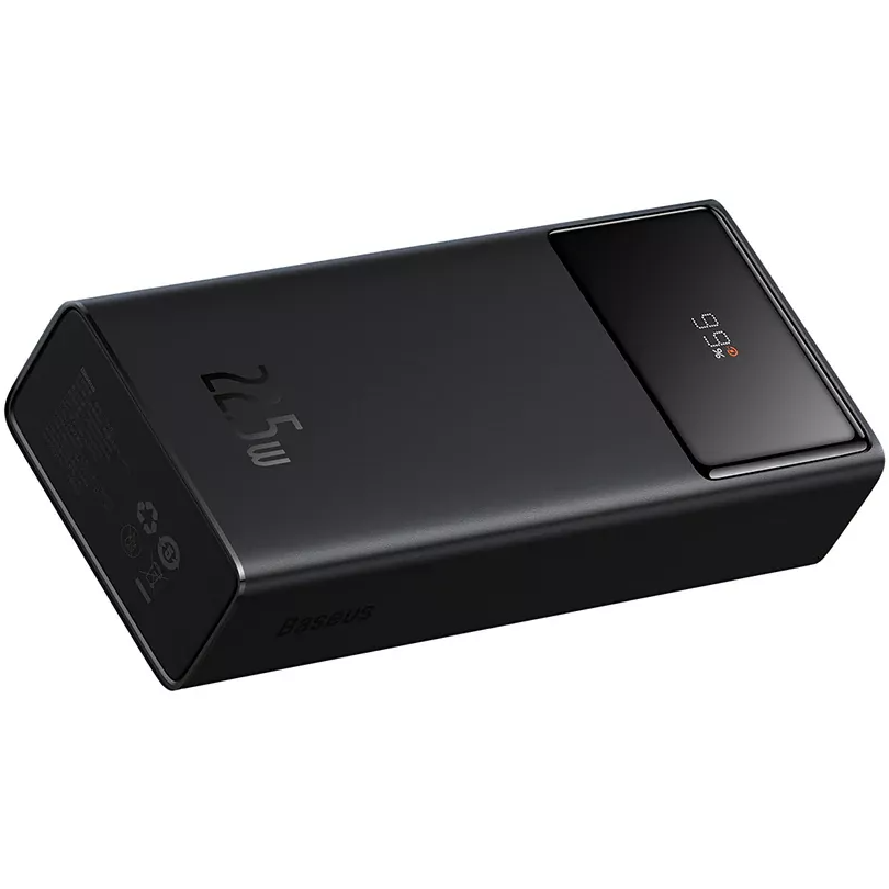 Ekstern batteri Baseus Star Lord, 30000mAh, 22.5W, QC + PD, 1 x USB-C - 2 x USB-A, Svart PPXJ080101