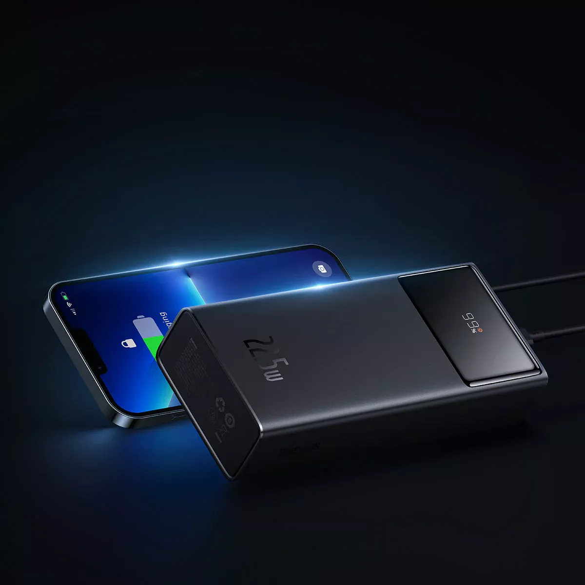 Ekstern batteri Baseus Star Lord, 30000mAh, 22.5W, QC + PD, 1 x USB-C - 2 x USB-A, Svart PPXJ080101