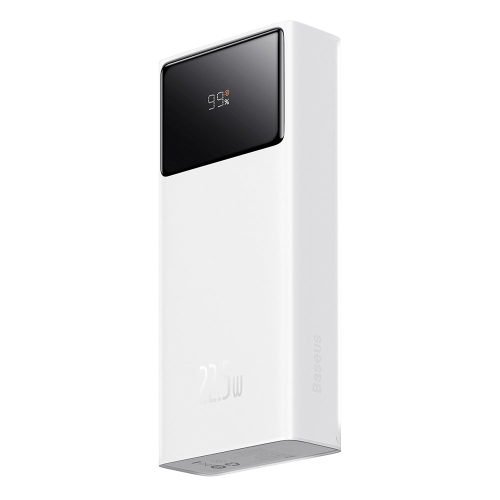 Ekstern batteri Baseus Star Lord, 20000mAh, 22.5W, QC + PD, 1 x USB-C - 2 x USB-A, Hvit PPXJ080002