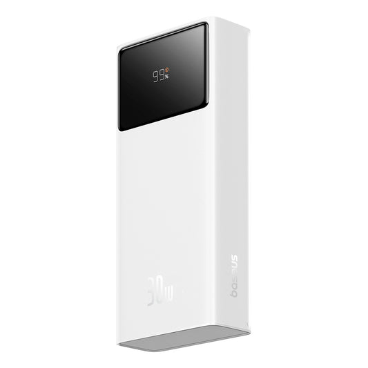 Ekstern Batteri Baseus Star Lord, 20000mAh, 30W, QC + PD, 1 x USB-C - 2 x USB-A, Hvit P10022904213-00