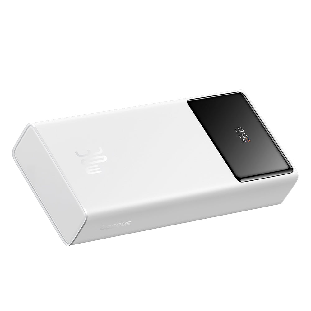Ekstern Batteri Baseus Star Lord, 20000mAh, 30W, QC + PD, 1 x USB-C - 2 x USB-A, Hvit P10022904213-00