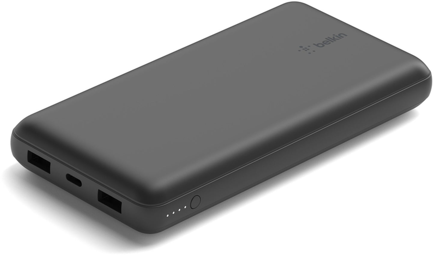 Belkin BoostCharge Pro Ekstern Batteri, 20000mAh, 15W, 1 x USB-C - 2 x USB-A, Svart BPB012btBK