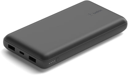 Belkin BoostCharge Pro Ekstern Batteri, 20000mAh, 15W, 1 x USB-C - 2 x USB-A, Svart BPB012btBK