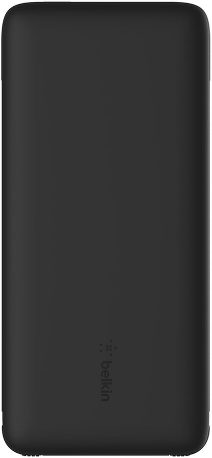 Belkin BoostCharge Plus Ekstern Batteri, 10000mAh, 23W, QC + PD, 1 x Lightning - 2 x USB-C, Svart BPB006btBLK