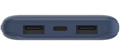 Belkin BoostCharge Ekstern Batteri, 10000mAh, 15W, 1 x USB-C - 2 x USB-A, Marineblå BPB011btBL