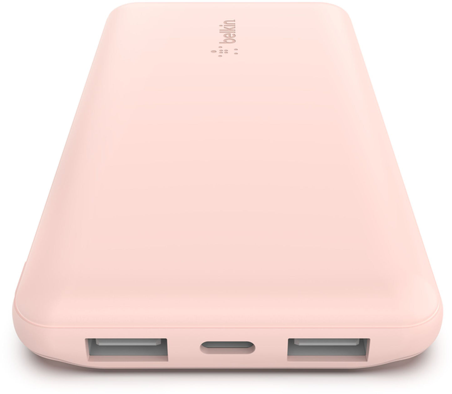 Belkin BoostCharge Ekstern Batteri, 10000mAh, 15W, 1 x USB-C - 2 x USB-A, Rosa BPB011btRG